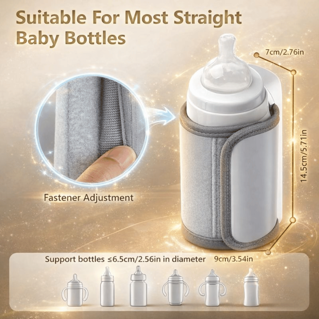 Portable Rechargeable Baby Feeder Warmer | Bottle Warmer – Mini & Travel-Friendly Milk Heater for Babies