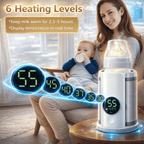 Portable Rechargeable Baby Feeder Warmer | Bottle Warmer – Mini & Travel-Friendly Milk Heater for Babies