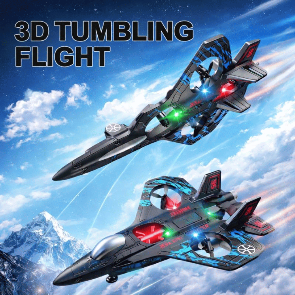 Premium RC Fighter Jet Plane – 2.4G Remote Control Foam Airplane Kids Toy with Lights