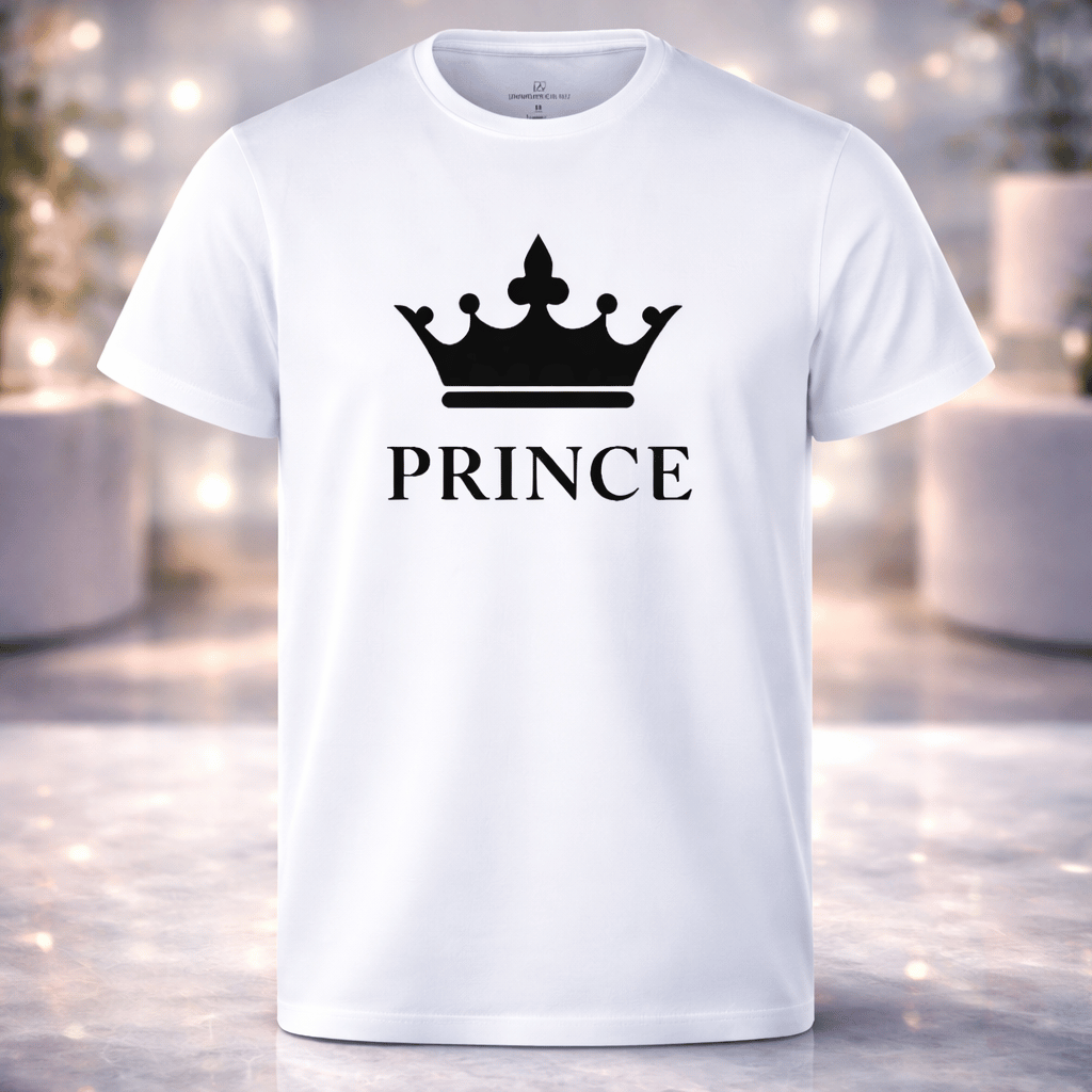 Princes Style White T-Shirt with Cute Design