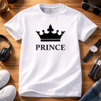 Princes Style White T-Shirt with Cute Design