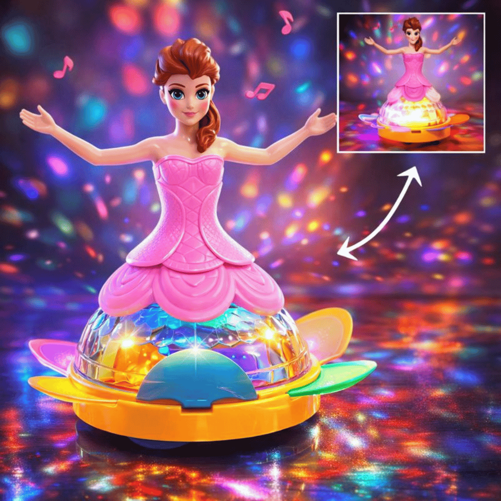 Princess Dancing Doll Toy with 3D Lights