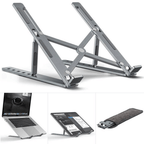Professional Adjustable Aluminium Laptop Stand 16 Inch Height, Foldable & Portable (6 Angles)