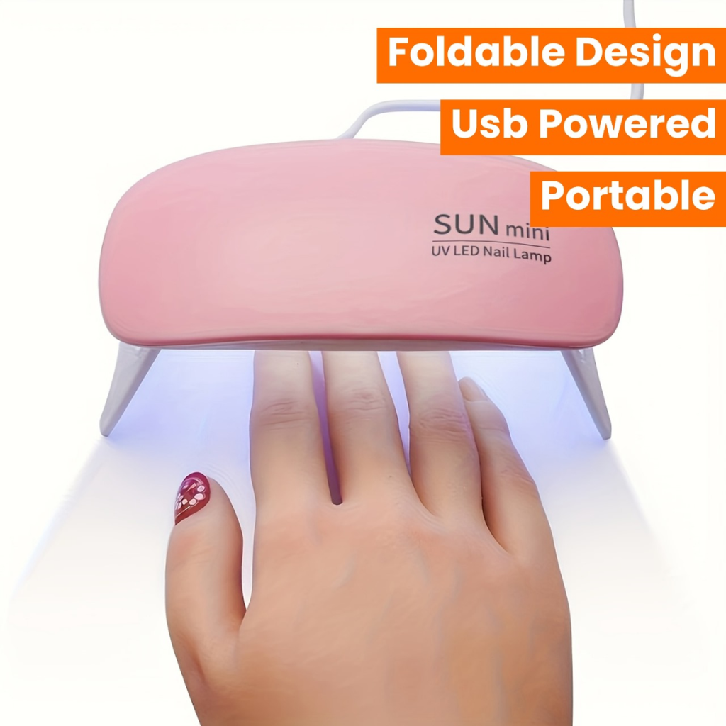 Professional Nail Dryer 6W UV Lamp for Nail Art - LED Gel Curing Machine with USB