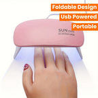 Professional Nail Dryer 6W UV Lamp for Nail Art - LED Gel Curing Machine with USB