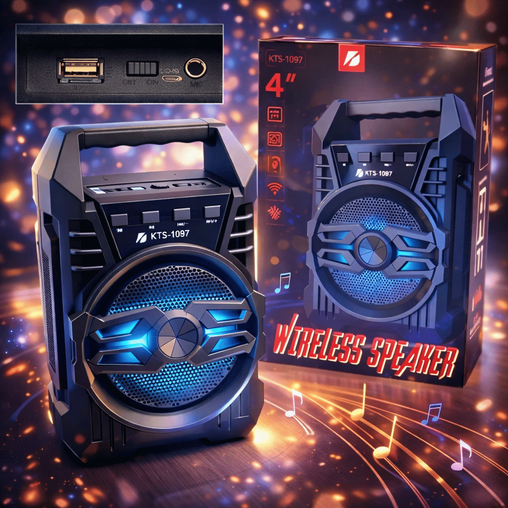 Professional Rechargeable Bluetooth Speaker 3.1 with RGB Light & FM Radio