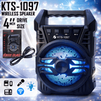 Professional Rechargeable Bluetooth Speaker 3.1 with RGB Light & FM Radio