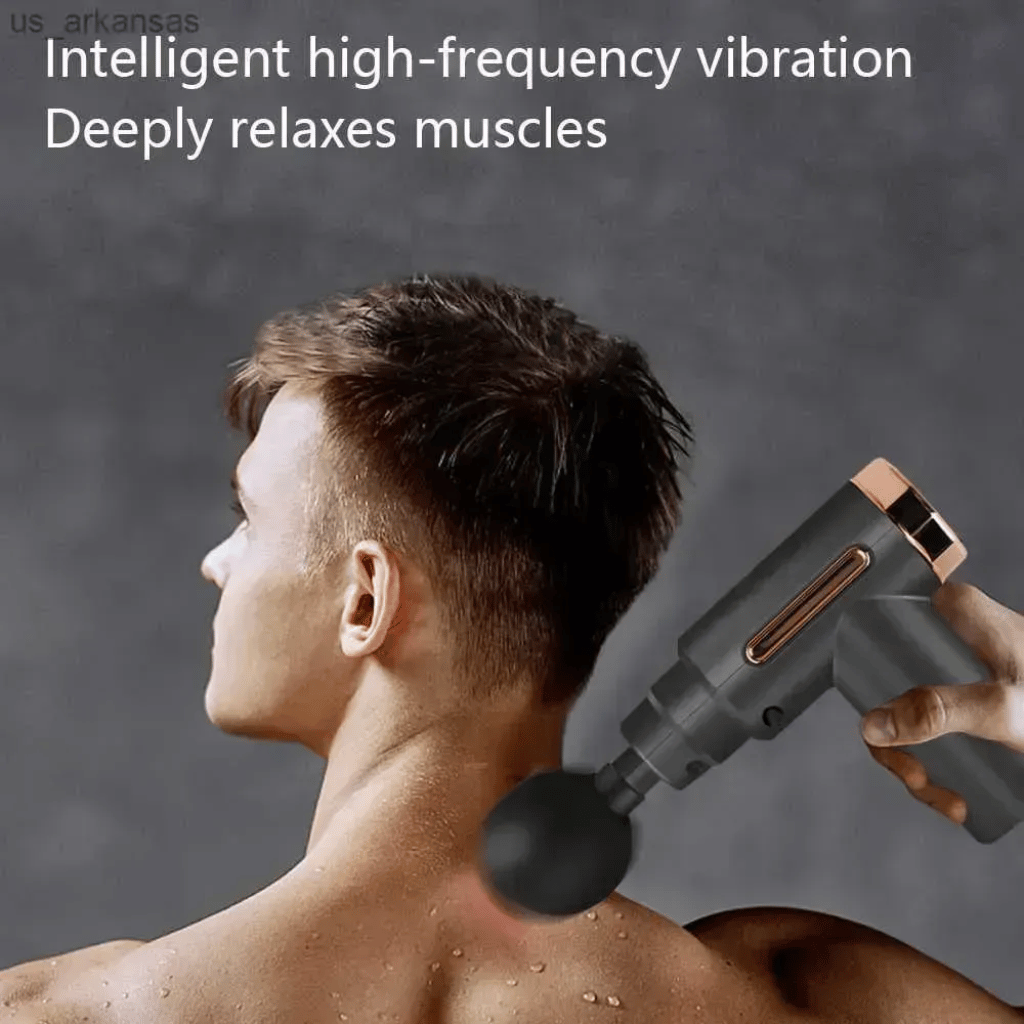 Professional Smart Percussion Massage Gun With 4 Interchangeable Heads