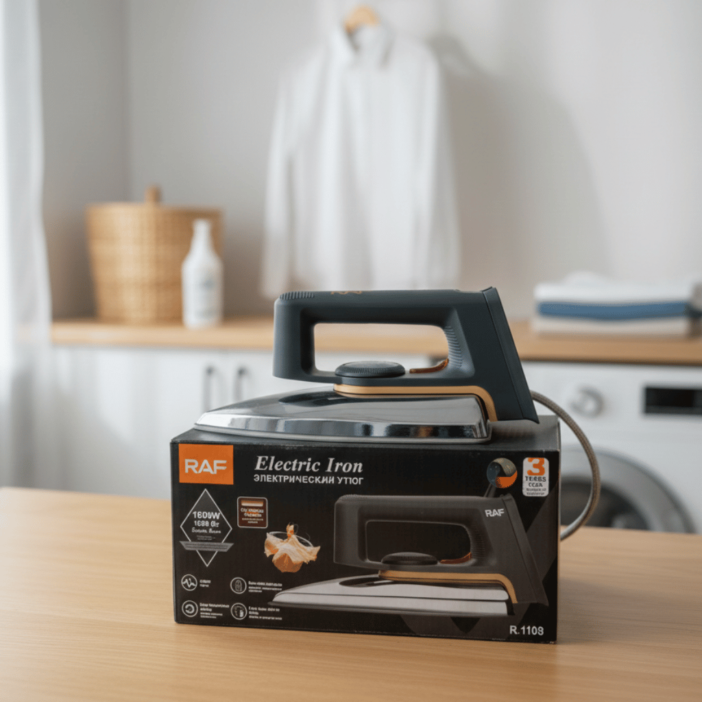 R.1108 Professional Dry Iron with Non‑Stick Soleplate