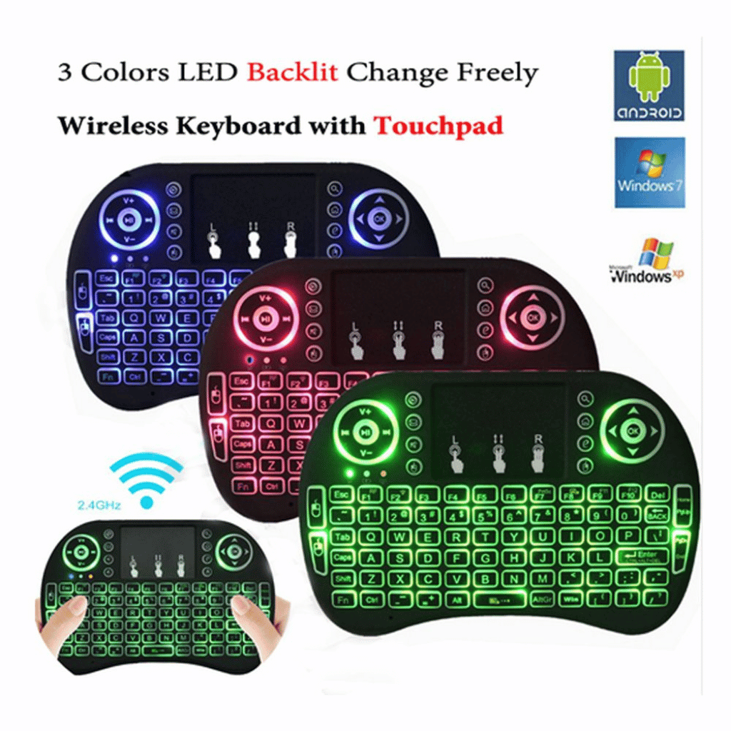 RF 500 3 Colour Mini TouchPad Wireless Keyboard Mouse (Random Color)