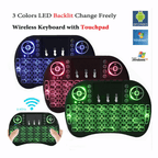 RF 500 3 Colour Mini TouchPad Wireless Keyboard Mouse (Random Color)