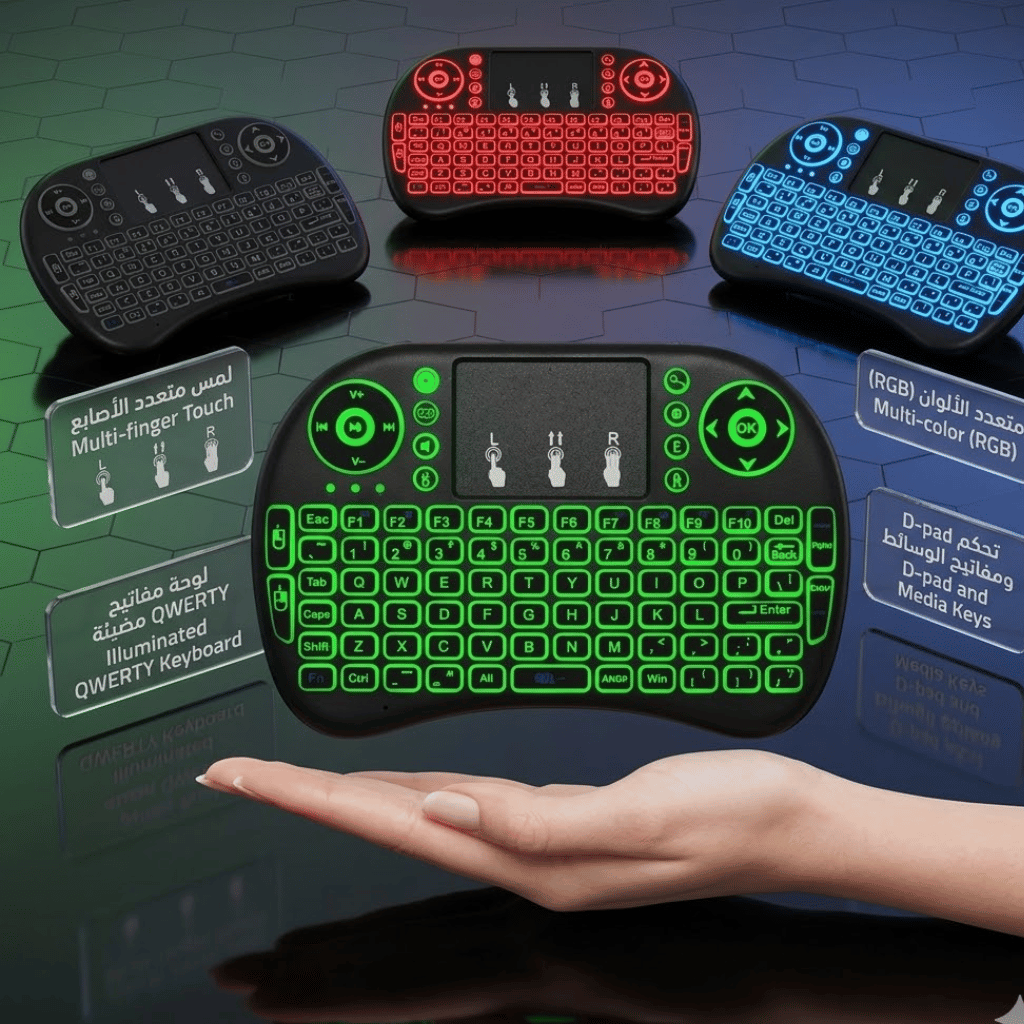 RF 500 3 Colour Mini TouchPad Wireless Keyboard Mouse (Random Color)