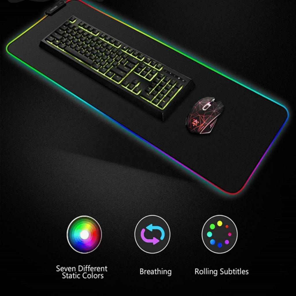 RGB Gaming Mouse Pad With RGB Lights