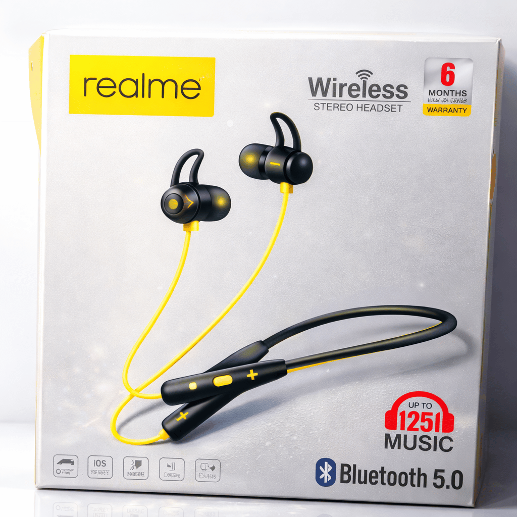 Realme Wireless Stereo Neckband Headset Bluetooth 5.0