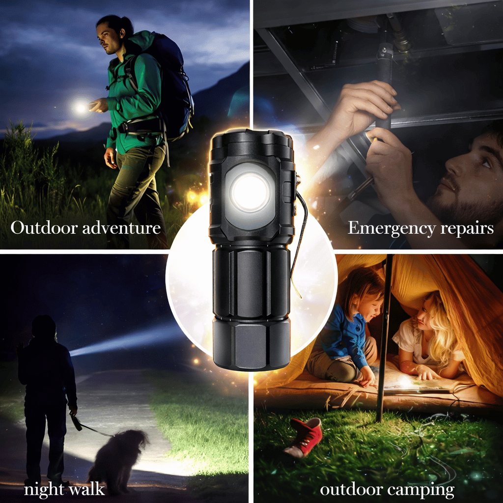 Rechargeable 3-LED Mini Flashlight – Portable Emergency Touch Light with Cable