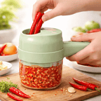 Rechargeable 4 In 1 Electric Vegetable Cutter With Multi Function Slicer Chopper