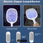 Rechargeable Mosquito Racket With Stand (Random Color)