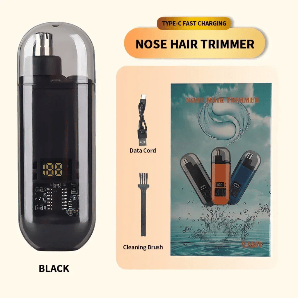 Rechargeable Nose Trimmer Designed For Safe, Quick, And Effortless Hair Removal (Random Color)