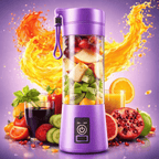 Rechargeable Portable Mini Blender Juicing Cup 380ml [Random Color]