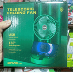 Rechargeable Portable Telescopic Folding Table Fan (Random Color)