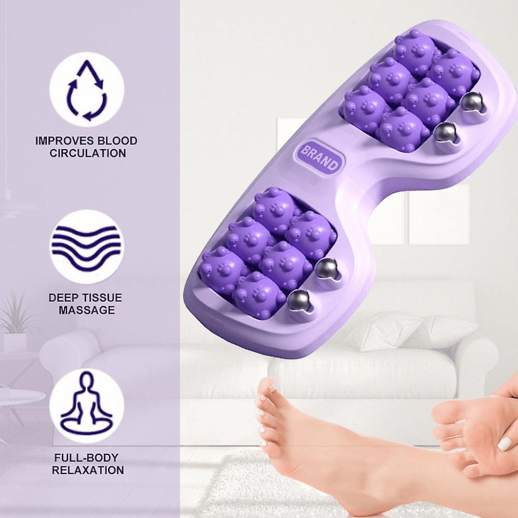Roller Manual Foot Massager – Body Stress Buster Point Device for Foot & Leg Pain Relief (Random Color)