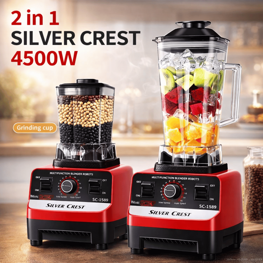 SC‑1589 Silver Crest Blender Ultra Heavy duty Blender Machine 2 in 1 Multifunctional Blender