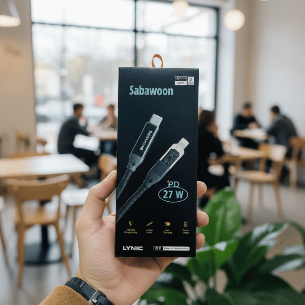 Sabawoon S125 Type‑C to iPhone Original Cable Digital Display