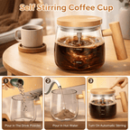 Self Stirring Coffee Mug, Glass Electric High Speed Mixing Cup