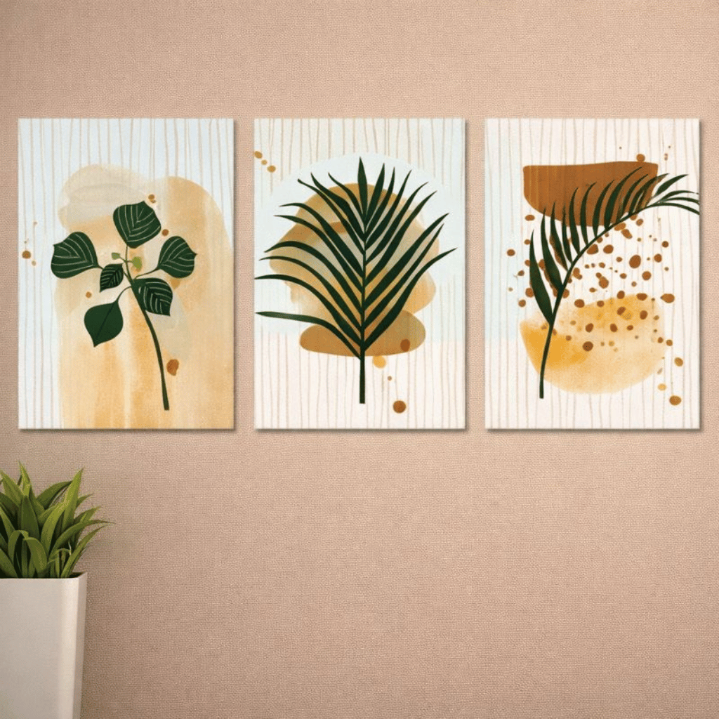 Set Of 3 Wall Art Wooden Phototile Frames For Wall Decor Elegant Design Home Decoration