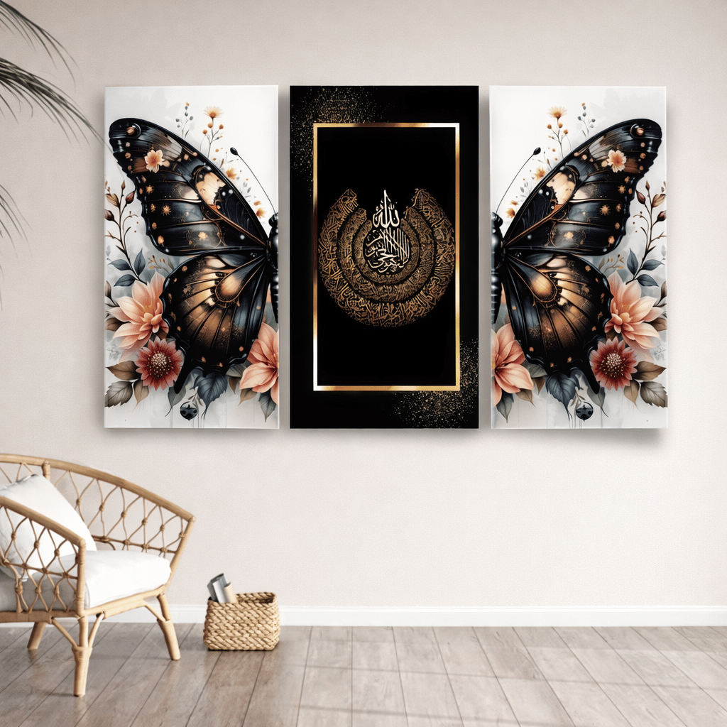 Set of 3 Motivational Wall Art Wooden Phototile Frames (8x11") with Adhesive Back