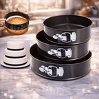 Set of 3 Nonstick Round Shape Cake Mould Cake Pan for Baking