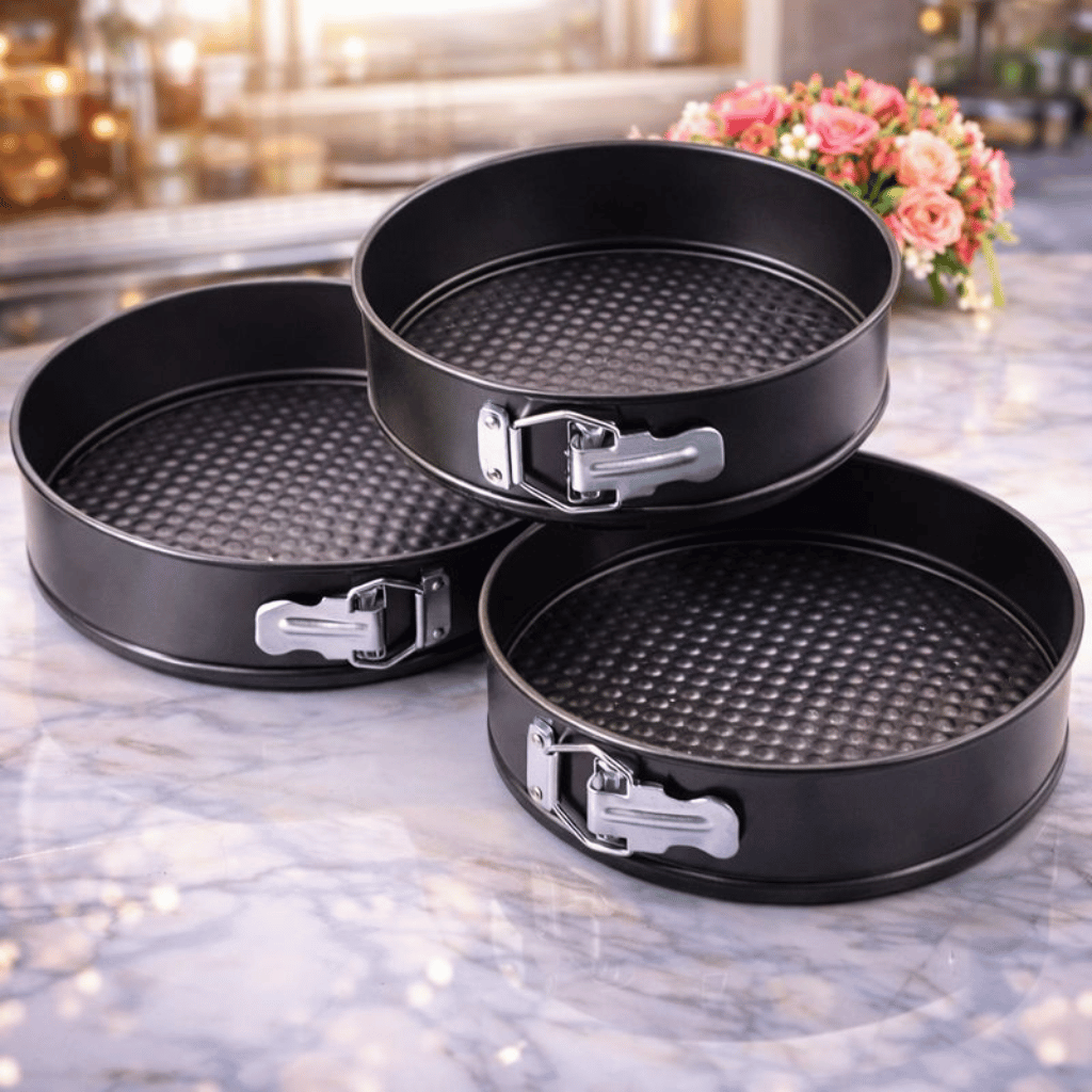 Set of 3 Nonstick Round Shape Cake Mould Cake Pan for Baking