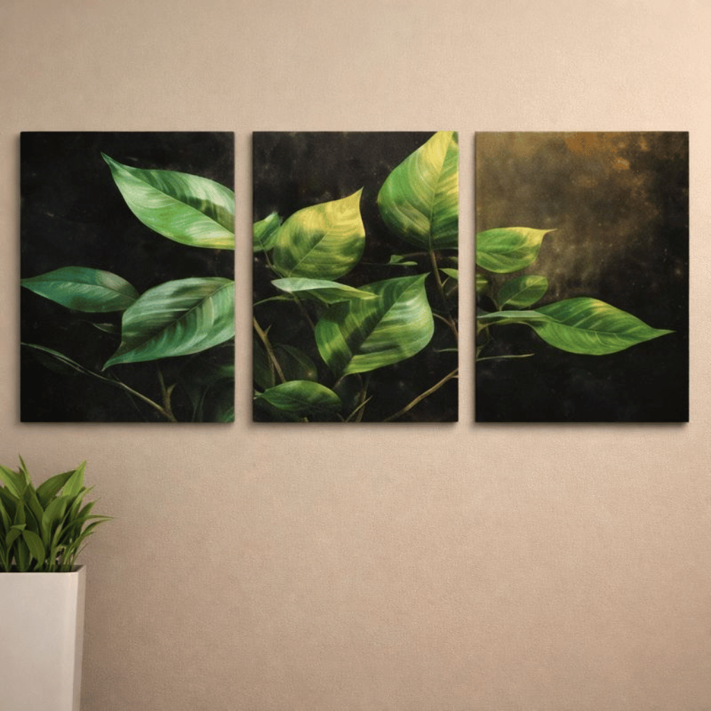 Set of 3 Wooden Photo Tile Wall Art Frames (8×11 Inches) – Premium MDF Spiritual Wall Décor with Easy Stick Back