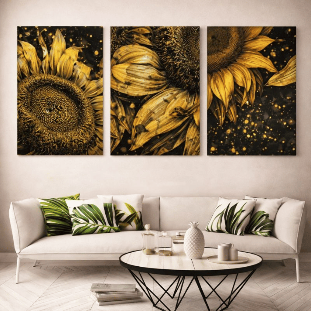 Set of 3 Wooden Wall Art Photo Tile Frames Spiritual Wall Décor (8×11 Inches)