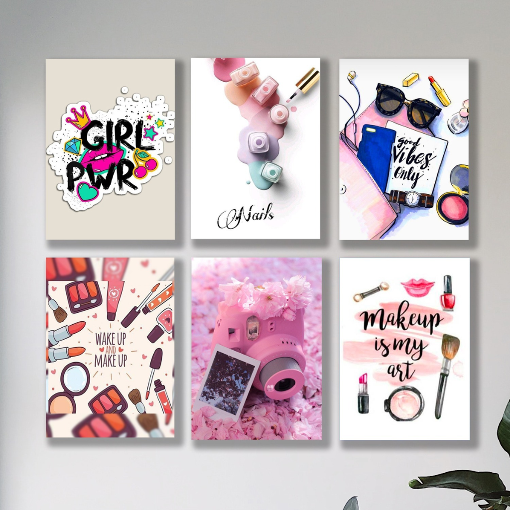 Set of 6 Fashion & Empowerment Wall Art Frames – 8x11"