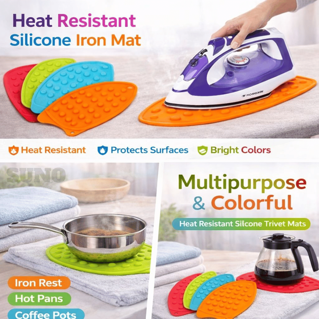 Silicon Iron Mat | Heat-Resistant Iron Pad For Flat Irons | Home & Kitchen Item