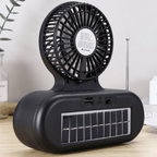 Solar Fan Bluetooth Speaker Wireless Outdoor Portable With Blowing Flashlight