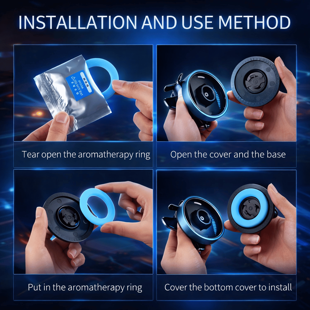 Solar Powered Speech Rocket Car Air Freshener – Rotating Solar Fragrance Diffuser