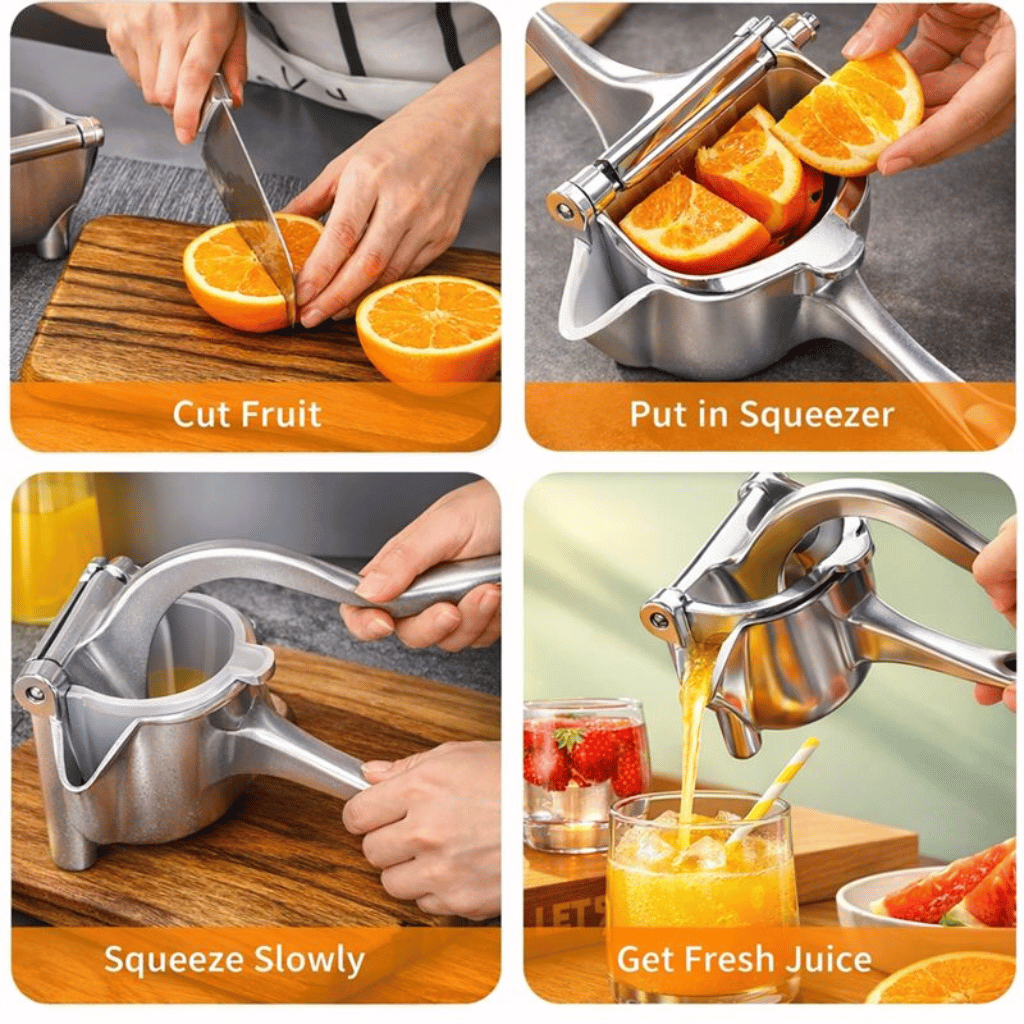 Stainless Steel Lemon Orange Clip Handheld Fruit Juicer