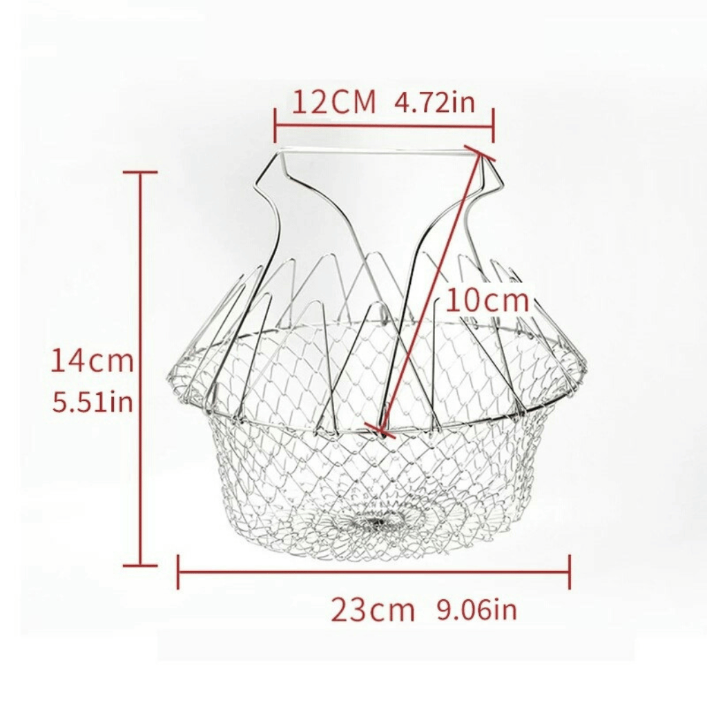 Stainless Steel Multi Functional Foldable Chef Basket