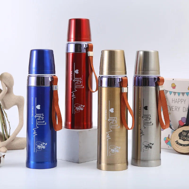 Hot N Cool Sports Vacuum Steel Water Bottle For School Kids (750ML)