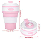 Stylish Collapsible Coffee Cup Silicone with Lid