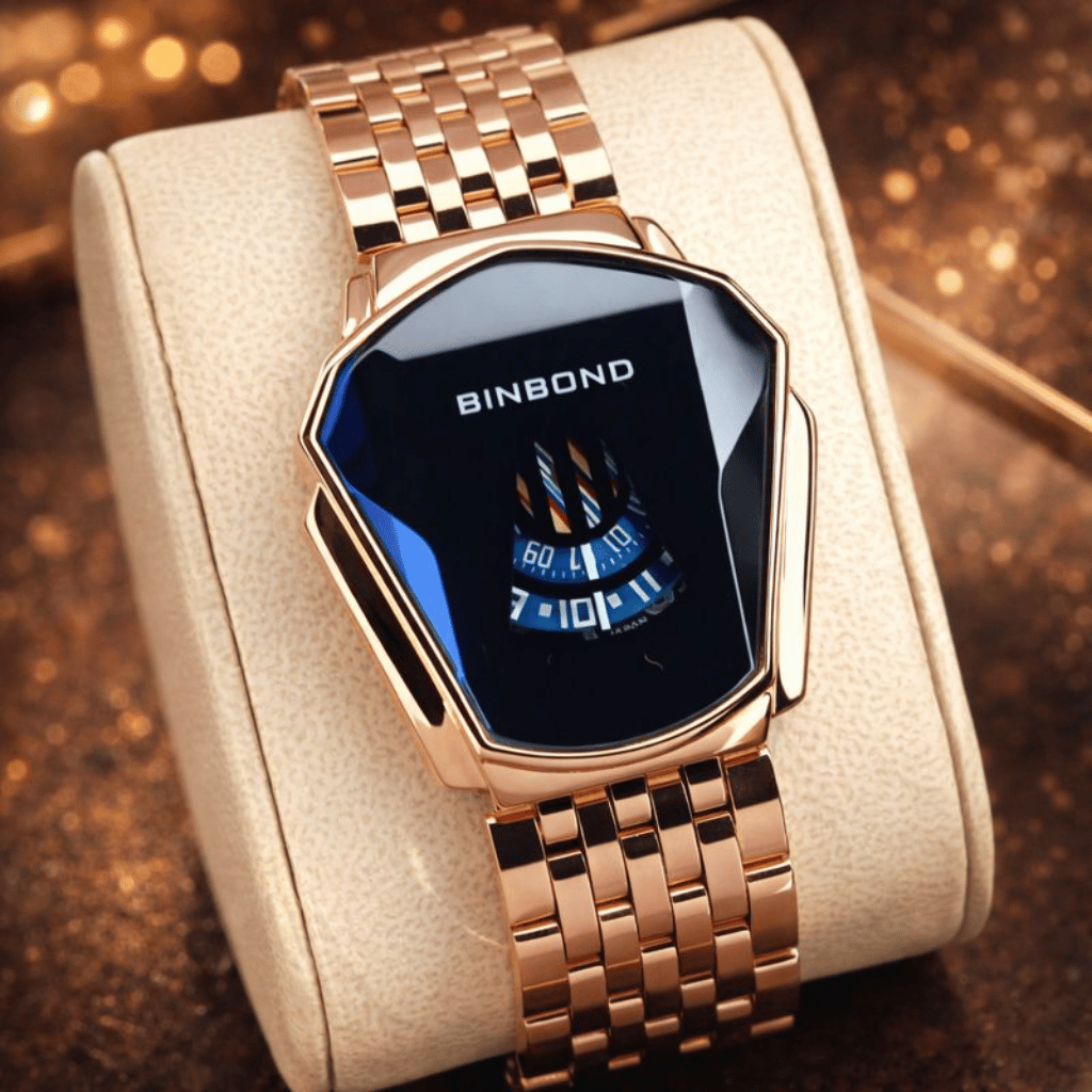 Stylish Mens Quartz Watch With Chain Strap Elegant