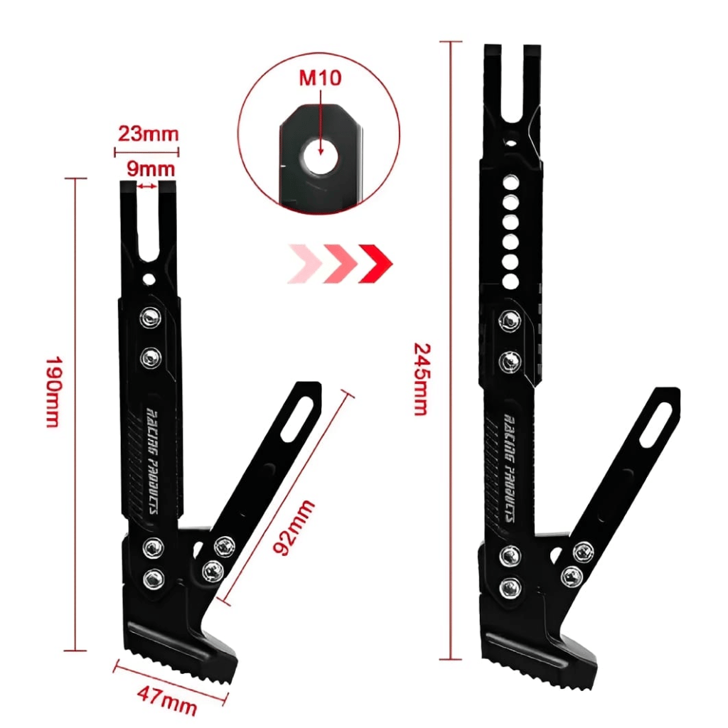 Universal Adjustable Aluminum Motorcycle Kickstand CNC Side Stand