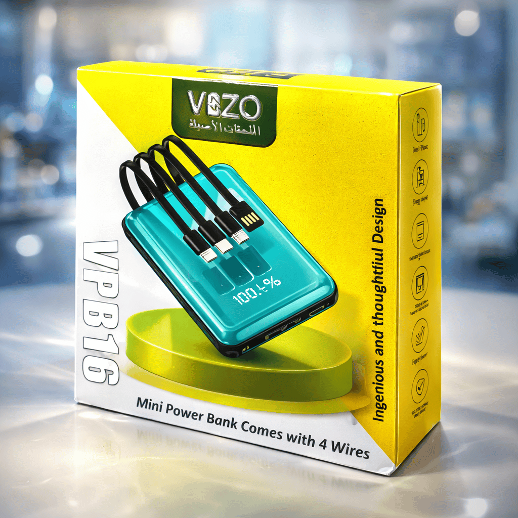 VPB16 – 10,000mAh Compact Power Bank Mobile Phone Power Bank (Random Color)