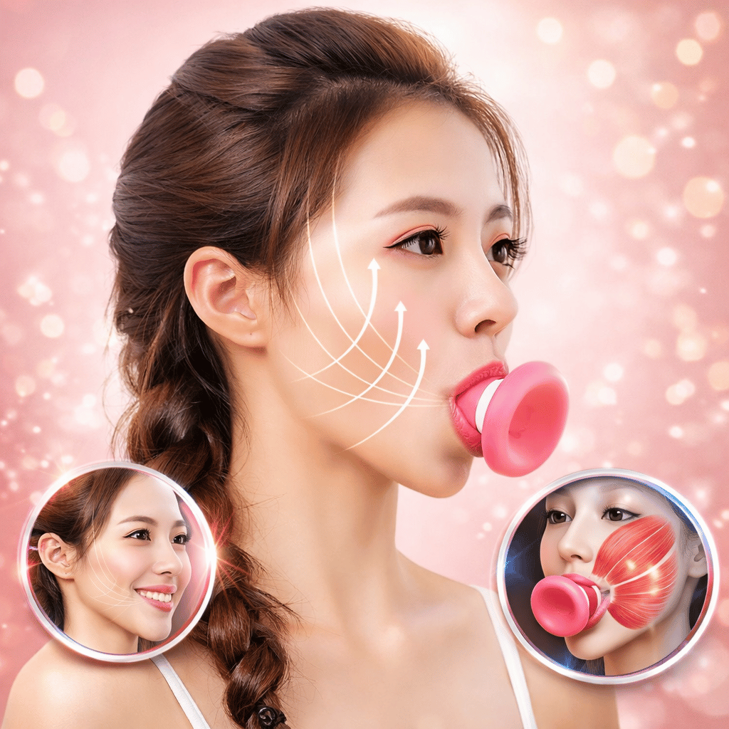 V Shape Face Slimming Tool Facial Exerciser Jawline & Double Chin Mouth Muscle Tightener