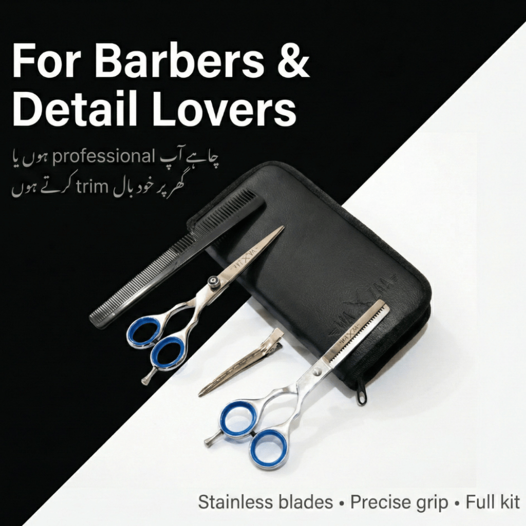 Waxzaa Professional Barber Scissors Kit Premium Hair Cutting Accessories