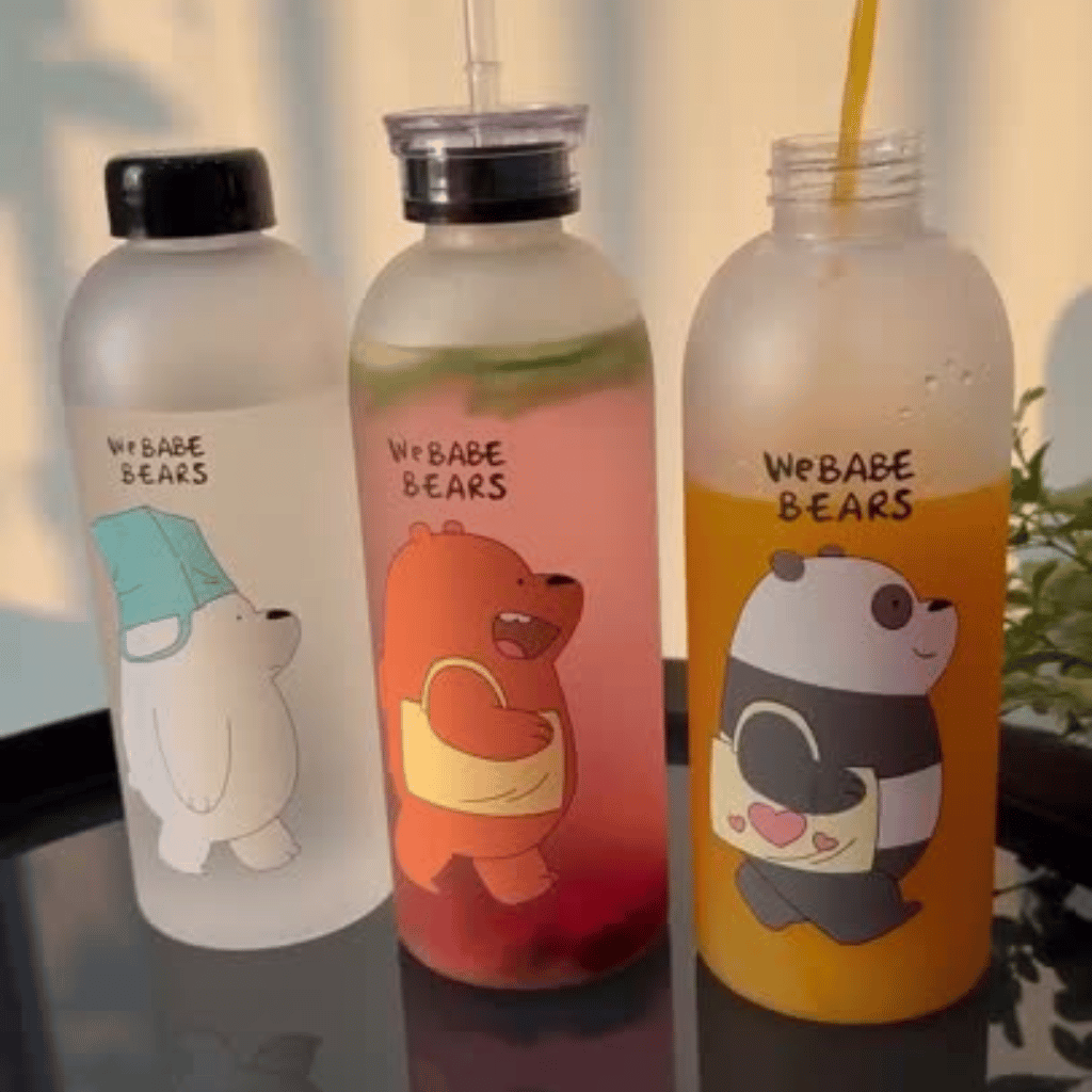 We Bear Panda Water Bottle 1000ml (Random Design)
