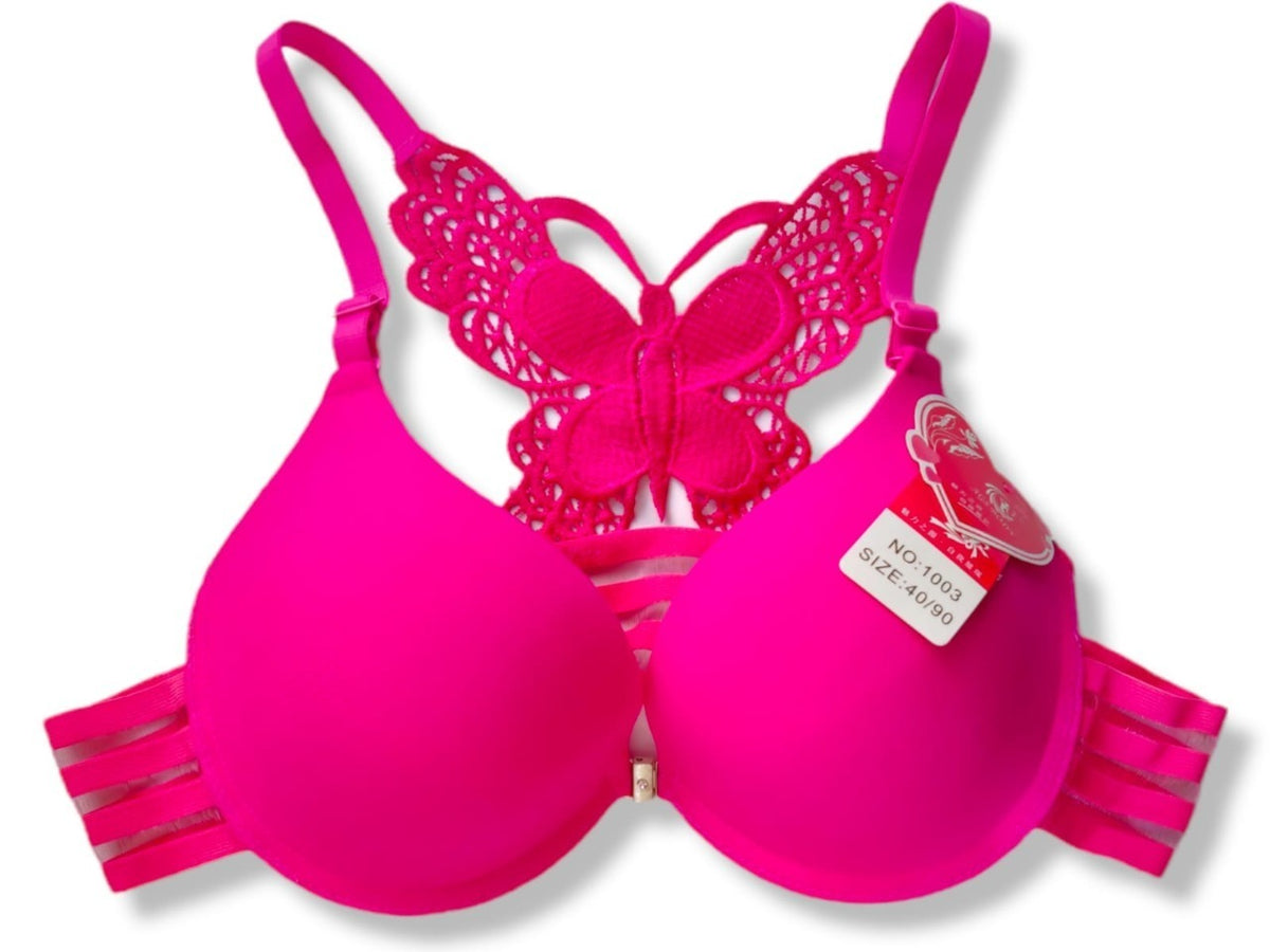 Back Butterfly Front Open Soft Padded Bra