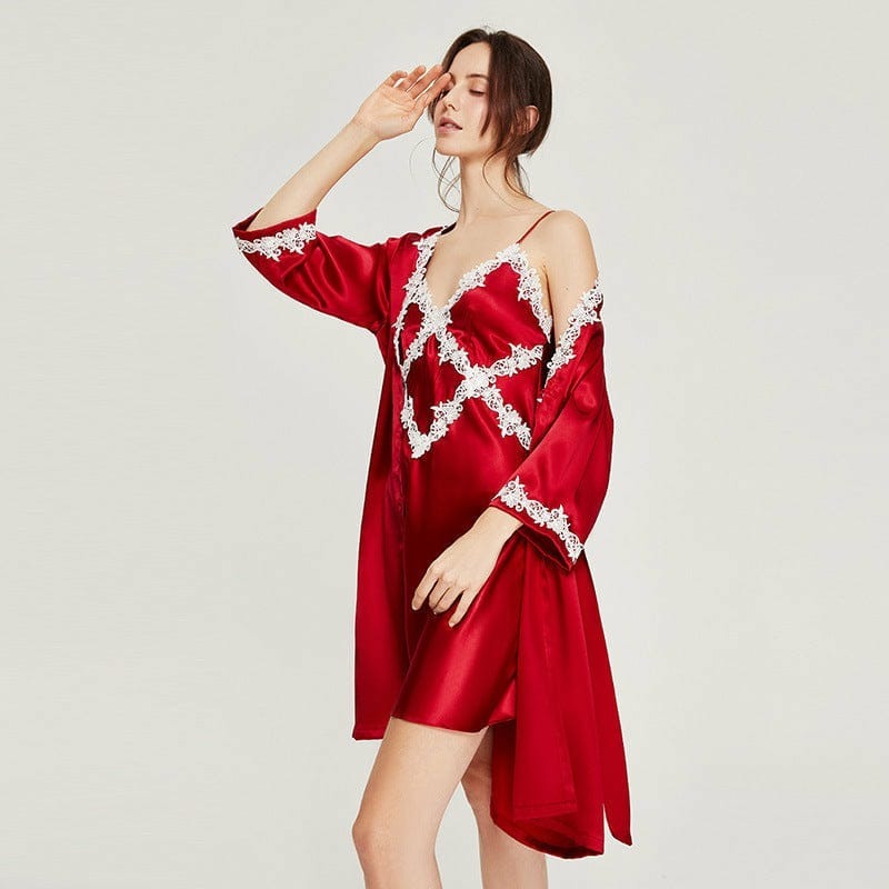 Bridal Silk Sleepwear Padded